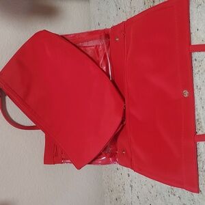 Clarins of Paris Makeup Bags - Lot of 3. 2 Wipe Off Material & 1 BONUS Velvet